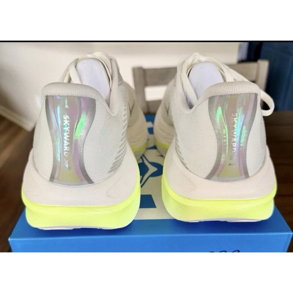 Hoka One One Skyward X 2 Women's 9.5 B White Metallic Running Shoes Training NWB